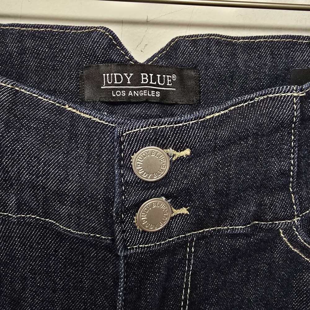 Judy Blue 9/29 Jeans Dark Denim High Waist Straight Flare Leg Western Bohemian - Picture 7 of 11